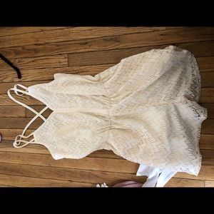 Super cute detailed white romper